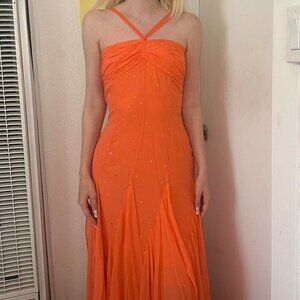 Bcbg Maxi Sequin Halter Dress